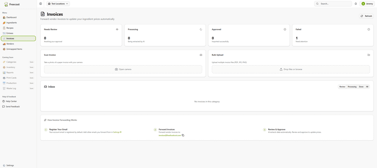 Smart Invoice Scanning